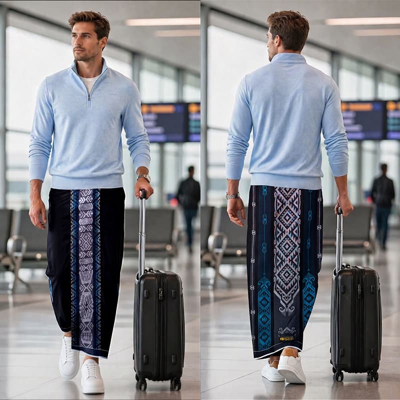 Sarung Mangga Royal Platinum Viscose Obsidian Blue RP01