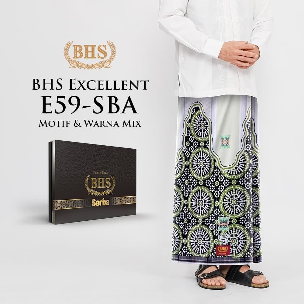 Sarung BHS Excellent Gold E59 SBA Motif & Warna Mix