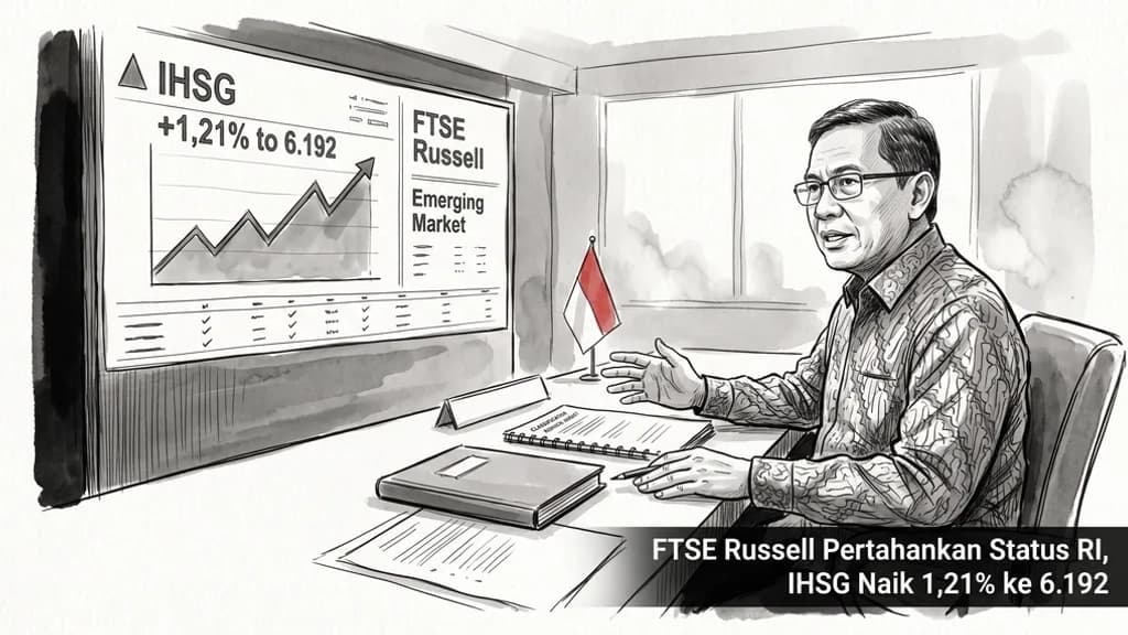 FTSE Russell Pertahankan Status RI, IHSG Naik 1,21% ke 6.192
