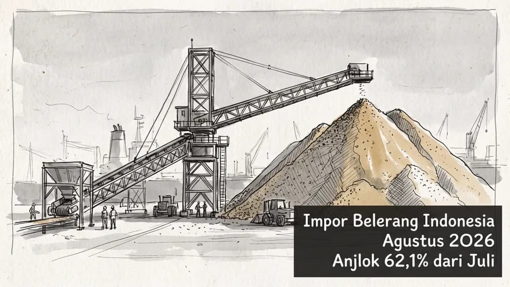 Impor Belerang Indonesia Agustus 2026 Anjlok 62,1% dari Juli