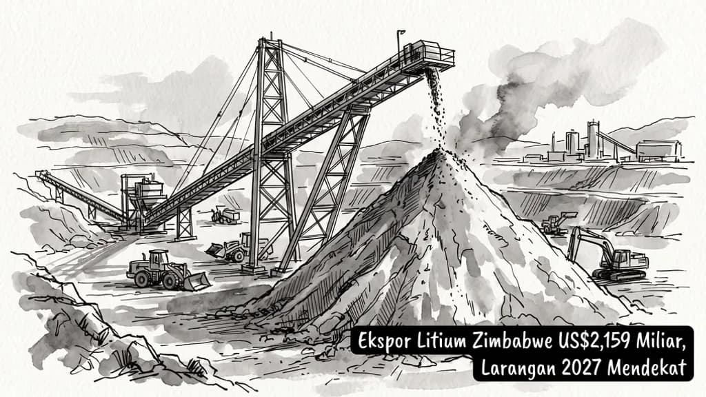 Ekspor Litium Zimbabwe US$2,159 Miliar, Larangan 2027 Mendekat