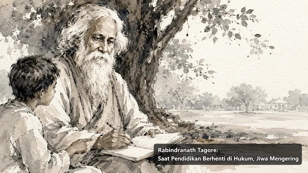 Rabindranath Tagore: Saat Pendidikan Berhenti di Hukum, Jiwa Mengering