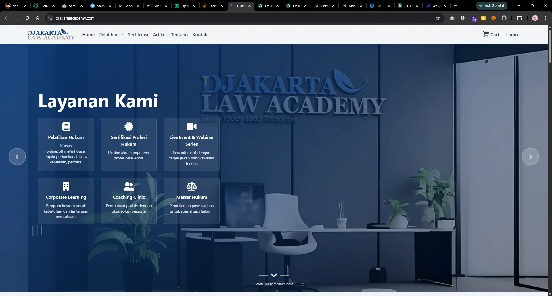 Screenshot proyek djakartaacademy.com