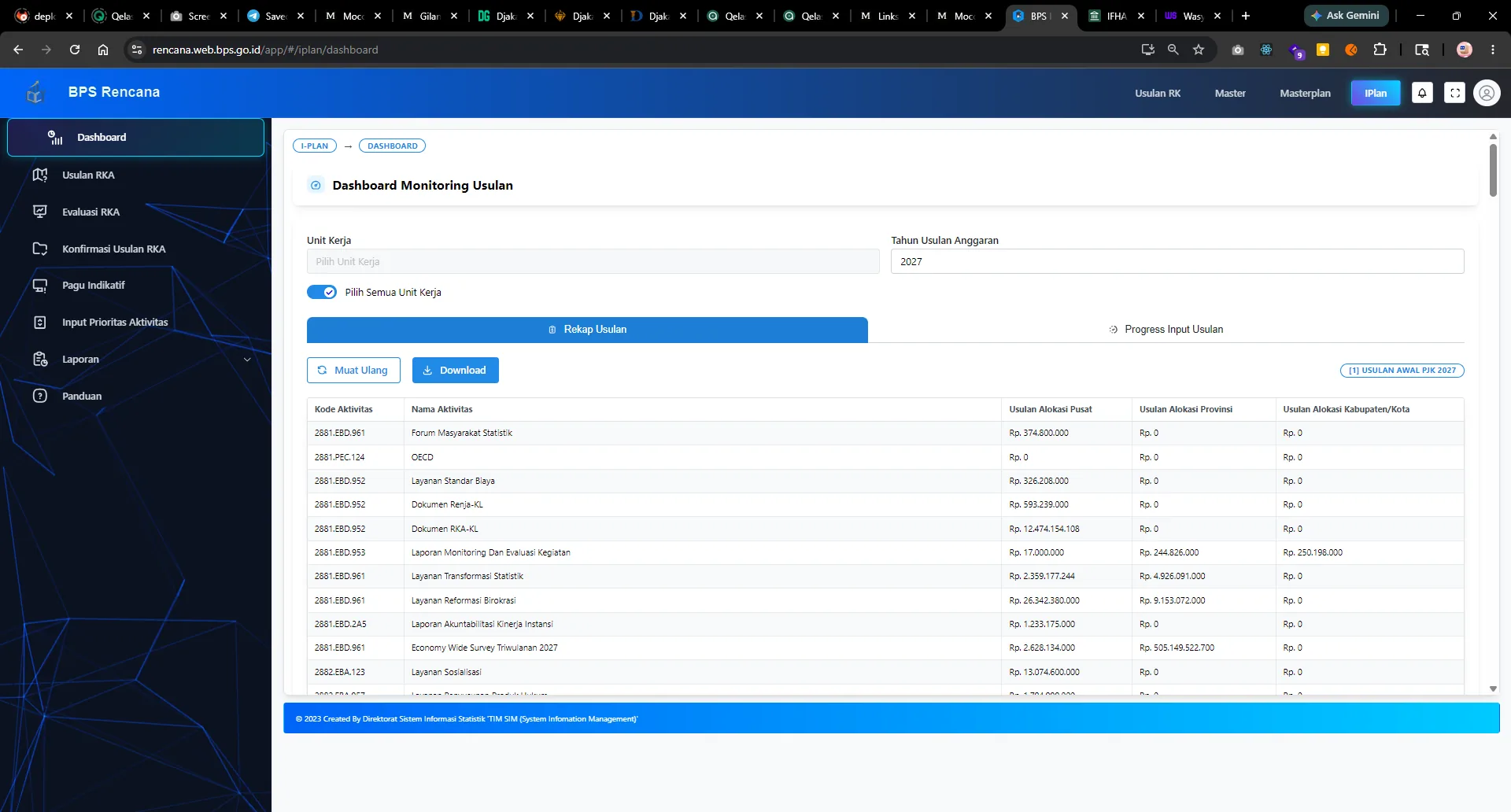 Screenshot proyek iplan